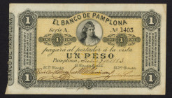 World Banknotes - Colombia - 1 Peso 1883 Banco de Pamplona (P. S711a) - VF