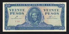 World Banknotes - Cuba - 20 Pesos 1961 Cienfuegos (P. 97x) - counterfeit 20 Pesos issued by the CIA for the April 1961 Bay of Pigs Invasion. This exam...