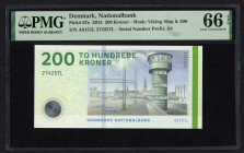 World Banknotes - Denmark - 200 Kroner 2015 Knippel Bridge Copenhagen (P. 67e) - PMG Gem. UNC 66 EPQ