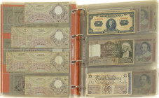Banknotes in albums - Netherlands - Album banknotes Netherlands 1-20 Gulden among which 5 Gulden 1944 Zilverbon, 10 Gulden Zeeuws Meisje, Emma, Liefti...