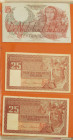Banknotes in albums - Netherlands - Album banknotes Netherlands 25-1000 Gulden among which 25 Gulden 1945 Meisje, Flora 1947, Salomo 1949, 50 Gulden 1...