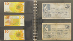 Banknotes in albums - Netherlands - Very nice collection of many Error notes; misprints, shifted plates, discolorations, serial # mistakes, miscuts, c...