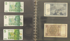 Banknotes in albums - Netherlands - Very nice collection of many Error notes; misprints, shifted plates, discolorations, serial # mistakes, miscuts, c...