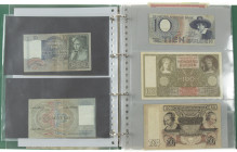 Banknotes in albums - Netherlands - Album collection banknotes Netherlands among which 20 Gulden 1940 Emma, 25 Gulden 1935 Mees, 50 Gulden 1941 Oester...