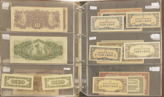Banknotes in albums - Netherlands Oversea - Album collection banknotes Netherlands-Indies among which Javanese Dancers - Total approx. 30 pcs