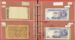 Banknotes in albums - Asia - Album collection Asia among which Singapore, Brunei, Bhutan, etc. Total approx. 70 pcs
