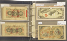 Banknotes in albums - Asia - Album collection banknotes Asia World War II incl. China, Burma, Hong Kong, etc. - Total approx. 60 pcs
