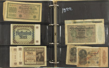 Banknotes in albums - Germany - Album banknotes Germany inflation period 1908-1923