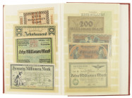 Banknotes in albums - Germany - Emergency Notes - Collection of ca 180 pieces Emergency Money - mostly Notgeld A-Z. including: Annaberg, Bechum, Biebr...