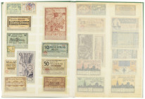 Banknotes in albums - Germany - Emergency Notes - Album holding over 300 pcs German Emergency money from different years and denominations.