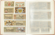 Banknotes in albums - Germany - Emergency Notes - Album holding almost 300 pcs German Emergency money from different years and denominations.