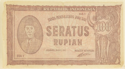Banknotes in albums - Indonesia - Small album banknotes Netherlands Indies/Indonesia, Malaya 1943-1968 including Jap. Occupation - Total approx. 50 pc...