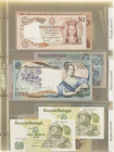 Banknotes in albums - Portugal - Impressive REPLACEMENT collection 1964-1993 including: P.168-172-177-174-178 etc. Almost all in UNC quality. High val...