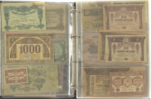 Banknotes in albums - Russia - Collection Russia, Ukraine & Crimea, Georgia, Transcaucasia Azerbaijan, South Russia etc. - Total approx. 66 pieces.