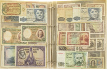 Banknotes in albums - Spain - Album banknotes Spain in various qualities and higher denominations. -Total approx. 100 pcs.