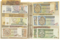 Banknotes in albums - Zaïre - Album banknotes Zaïre in various qualities and denominations. -Total approx. 77 pcs.