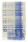 Banknotes in boxes - Netherlands - Small box with 10 Gulden 1968 Frans Hals Bulls-eye type - Total 30 ex. in avg. VF