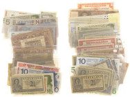 Banknotes in boxes - Netherlands - Interesting lot of many different denominations a.w. gulden 1938, 10 gulden 1968 bulls eye, 5 gulden vondel, staalm...