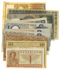 Banknotes in boxes - Netherlands - Small box with Dutch banknotes. 14 pcs a.w 1 Gulden 1917 & 10-1933 replacement.