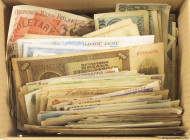 Banknotes in boxes - Europe - Small box with banknotes Europe incl. Poland, Belgium, Ukraine, Croatia, Spain, Bulgaria, etc. aprox. over 300 pcs.