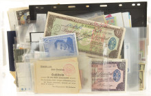 Banknotes in boxes - Fantasy Money - Box with over 100 world fantasy notes among witch hell banknotes, play money, advertising notes, checks barclays ...