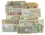 Banknotes in boxes - Italy - Box filled with higher value UNC bundles in different quantities . To be inspected !