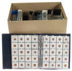 Coins world in big boxes - cannot be shipped - Miscellaneous - Moving box with 10 albums low denominations (1, 2 and 5 cents) Euro coins