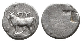 THRACE, Byzantion. Circa 340-320 BC. AR Siglos. 1.77g 12.7m