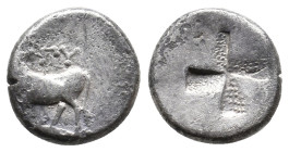 THRACE, Byzantion. Circa 340-320 BC. AR Siglos. 2.33g 12.9m