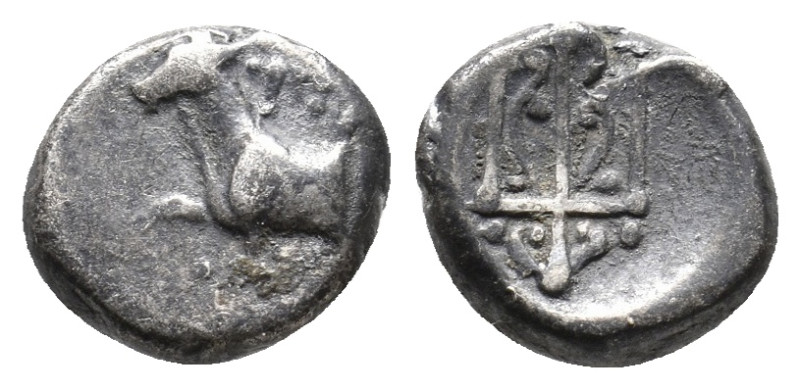 THRACE, Byzantion. (Circa 353-340 BC). AR. 1.85g 11m