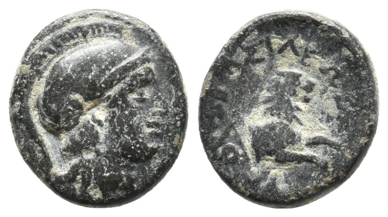 KINGS OF THRACE. Lysimachos (305-281 BC). AE. 2.69g 14.3m
