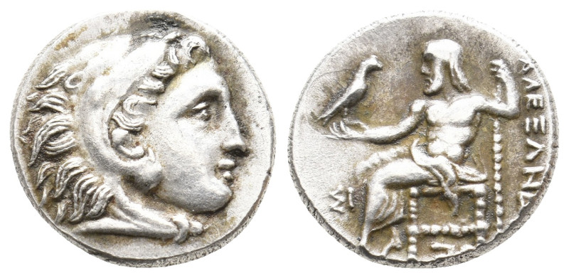 KINGS OF MACEDON, Alexander III 'the Great' (336-323 BC). AR Drachm. 4.38g 17.5m
