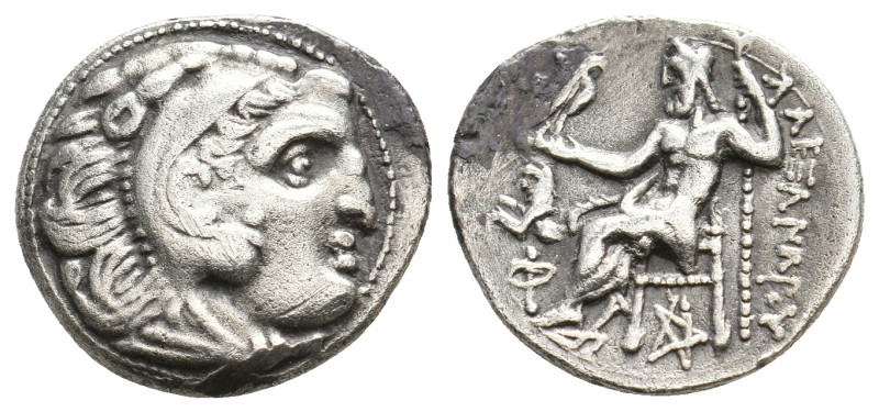 KINGS OF MACEDON, Alexander III 'the Great' (336-323 BC). AR Drachm. 4.03g 18.4m