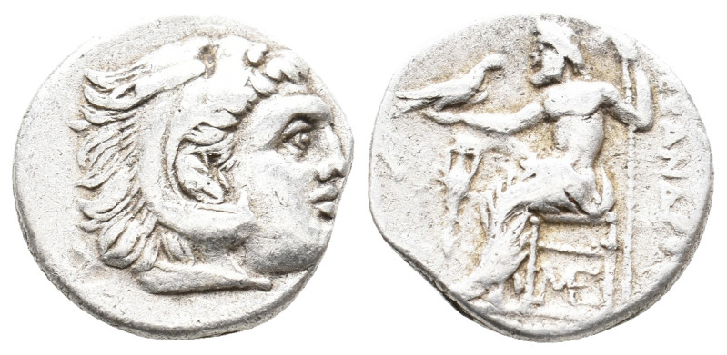 KINGS OF MACEDON, Alexander III 'the Great' (336-323 BC). AR Drachm. 4.1g 17.7m