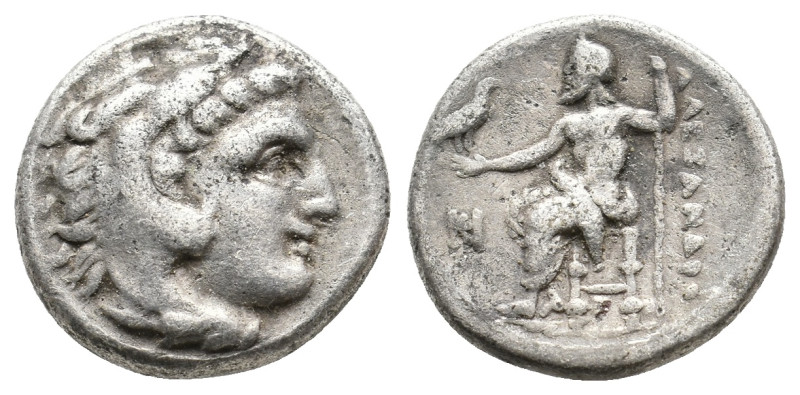 KINGS OF MACEDON, Alexander III 'the Great' (336-323 BC). AR Drachm. 4.15g 16.3m
