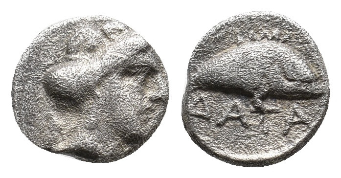 PAPHLAGONIA. Sinope. (Circa 370-360 BC.) Datames. AR Obol. 0.85g 9m