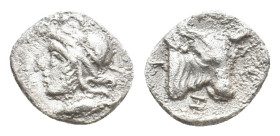 MYSIA. Kyzikos. (Circa 410-400 BC). AR Hemiobol. 0.33g 8.4m