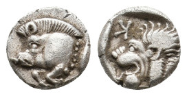 MYSIA. Kyzikos. (Circa 450-400 BC). AR Obol. 0.79g 8.4m