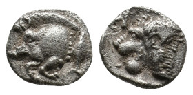 MYSIA. Kyzikos. (Circa 450-400 BC). AR Obol. 0.71g 9.2m