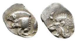 MYSIA. Kyzikos. (Circa 450-400 BC). AR Obol. 0.38g 10.3m