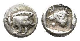 MYSIA. Kyzikos. (Circa 450-400 BC). AR Obol. 0.39g 7.2m