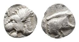 MYSIA. Kyzikos. (Circa 450-400 BC). AR Obol. 0.15g 6.2m