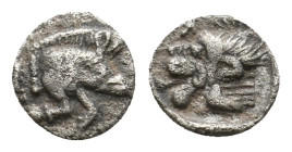 MYSIA. Kyzikos. (Circa 450-400 BC). AR Obol.0.24g 7.8m
