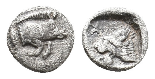 MYSIA. Kyzikos. (Circa 450-400 BC). AR Obol. 0.29g 6.8m