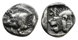 MYSIA. Kyzikos. (Circa 450-400 BC). AR Obol. 0.83g 9.4m