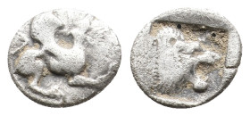 TROAS, Assos. (5th century BC). AR Hemiobol. 0.59g 9.9m