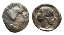 AEOLIS. Demetreion. (Circa 450-400 BC). AR Hemiobol. 0.37g 8.1m