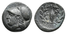 AEOLIS, Elaia. (Circa 4th-3rd centuries BC). AE. 1.15g 10.9m