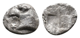 AEOLIS, Kyme. (Circa 480-450 BC). AR Hemiobol. 0.37g 8.3m