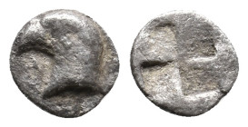 AEOLIS, Kyme. (Circa 480-450 BC). AR Hemiobol. 0.47g 7.9m